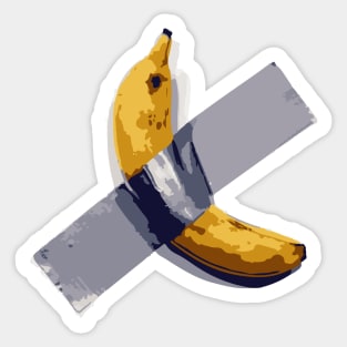 Banana Taped To Wall Sticker